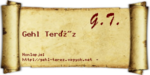 Gehl Teréz névjegykártya
